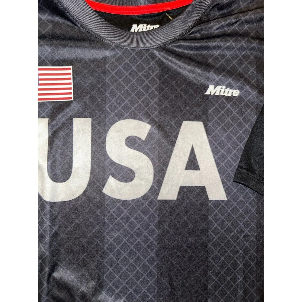USA Football Jersey L FIFA World Cup Soccer Black - Picture 2 of 4